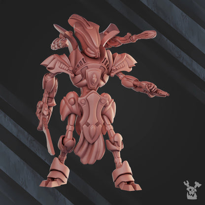 Eldar Fusor Commander, proxy miniature, character, 28mm heroic scale unpainted resin, view 7