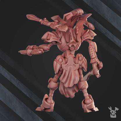 Eldar Fusor Commander, proxy miniature, character, 28mm heroic scale unpainted resin, view 9