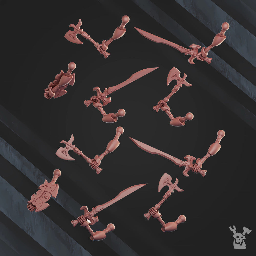 Eldar Fusor Fighters Team, proxy miniature, squad, 28mm heroic scale unpainted resin, view 9