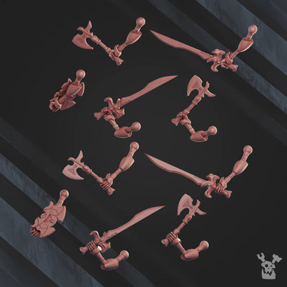 Eldar Fusor Fighters Team, proxy miniature, squad, 28mm heroic scale unpainted resin, view 9