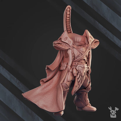 Eldar Knight Kastrel, proxy miniature, 28mm heroic scale unpainted resin, view 3