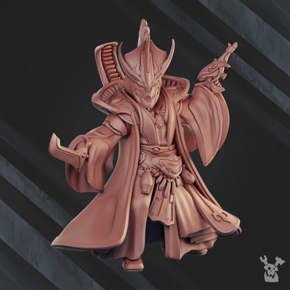 Eldar Midnight Voyager, proxy miniature, 28mm heroic scale unpainted resin