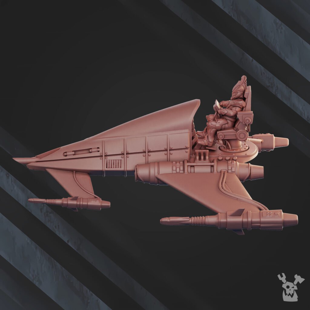 Eldar Star Cobra Squadron, proxy miniature, 28mm heroic scale unpainted resin, view 4