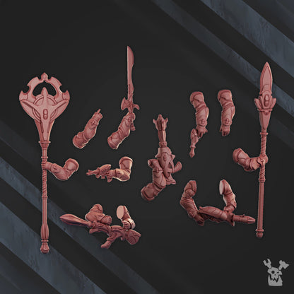 Eldar Starborne Commander, proxy miniature, character, 28mm heroic scale unpainted resin, view 8