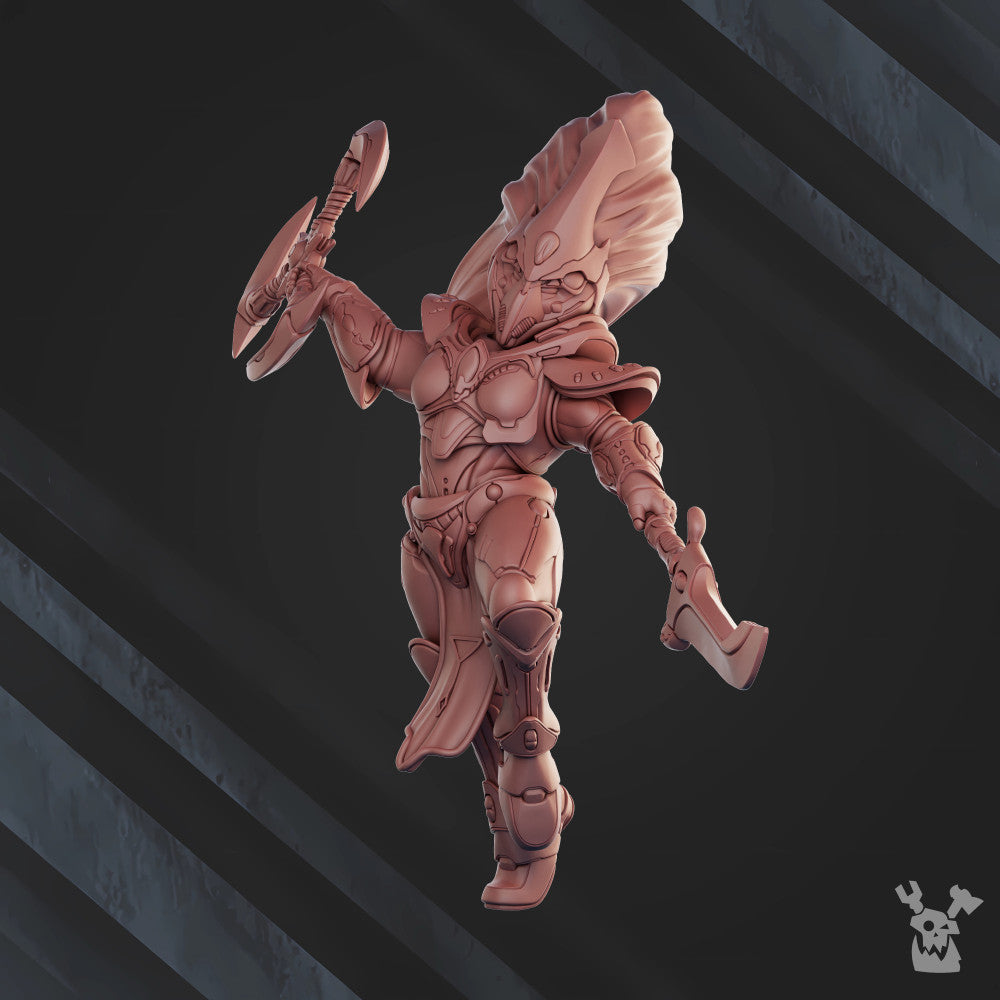 Eldar Stargana The Asteroid Caster, proxy miniature, 28mm heroic scale unpainted resin, view 6