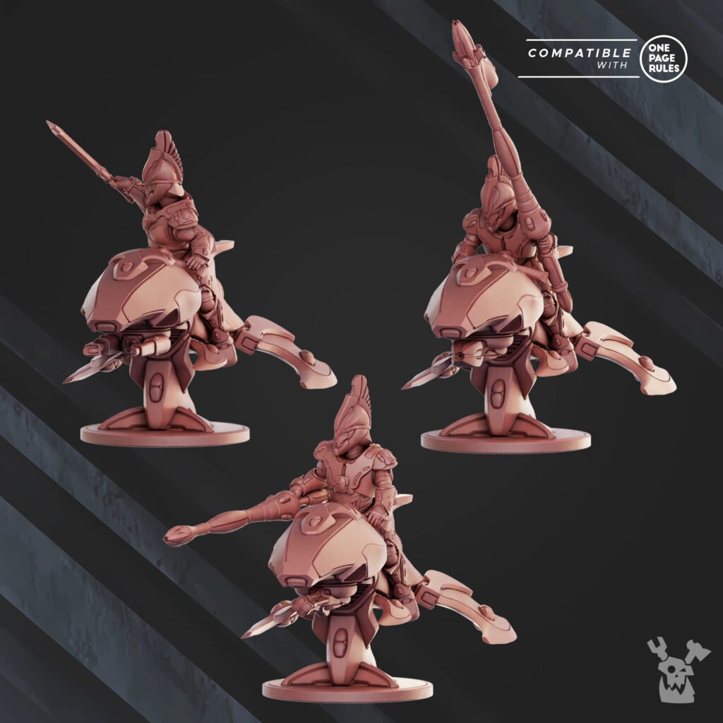 Eldar Super Nova Spear Riders, proxy miniature, vehicle, 28mm heroic scale unpainted resin
