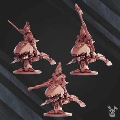 Eldar Super Nova Spear Riders, proxy miniature, vehicle, 28mm heroic scale unpainted resin, view 7