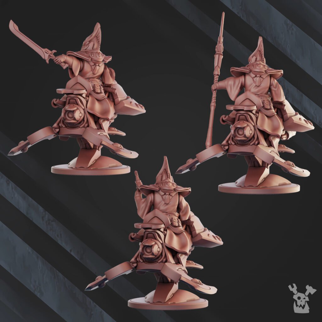 Eldar Witcher Space Traveller, proxy miniature, 28mm heroic scale unpainted resin, view 2