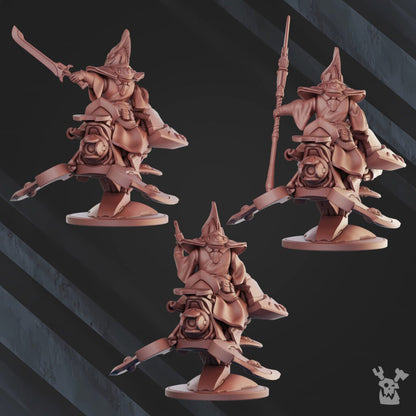 Eldar Witcher Space Traveller, proxy miniature, 28mm heroic scale unpainted resin, view 2