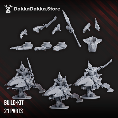 Eldar Witcher Space Traveller, proxy miniature, 28mm heroic scale unpainted resin, view 7