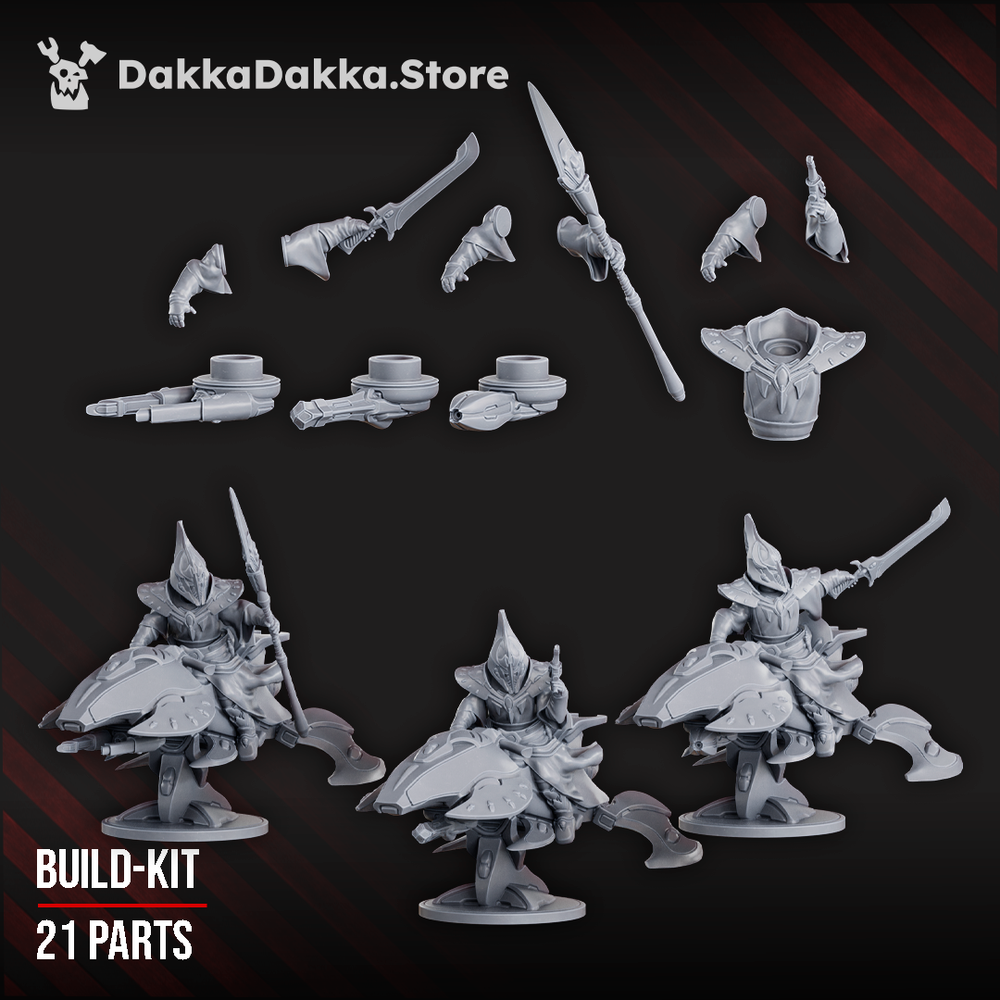 Eldar Witcher Space Traveller, proxy miniature, 28mm heroic scale unpainted resin, view 8
