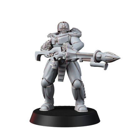 Eldar Dark Reaper Squad, proxy miniature, 28mm heroic scale unpainted resin, view 3