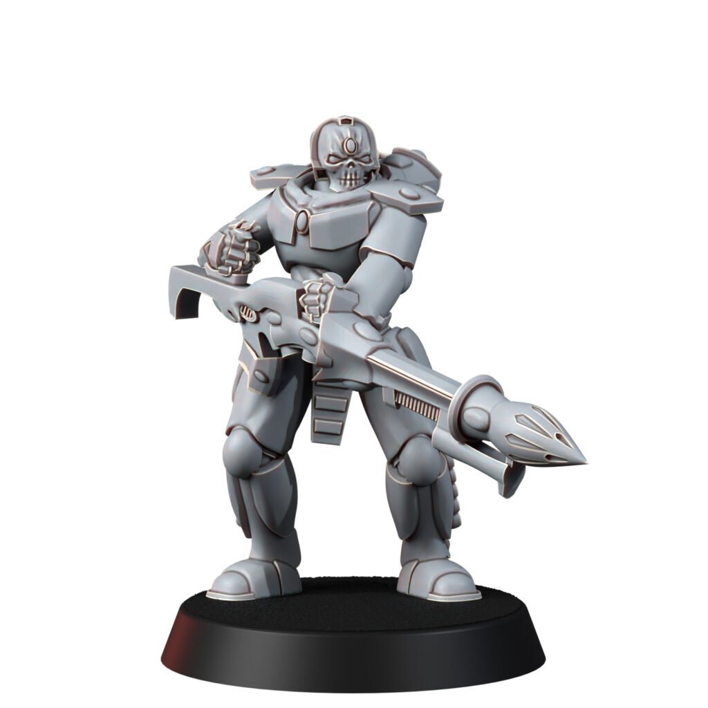 Eldar Dark Reaper Squad, proxy miniature, 28mm heroic scale unpainted resin, view 5
