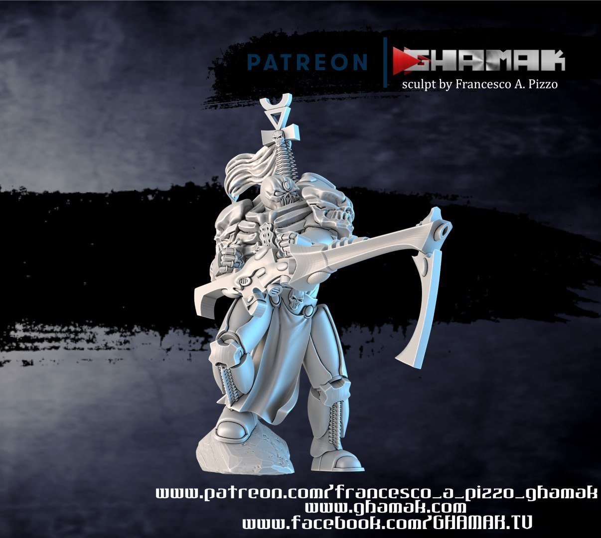 Eldar Dark Reaper Squad, proxy miniature, 28mm heroic scale unpainted resin, view 6