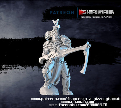 Eldar Dark Reaper Squad, proxy miniature, 28mm heroic scale unpainted resin, view 6
