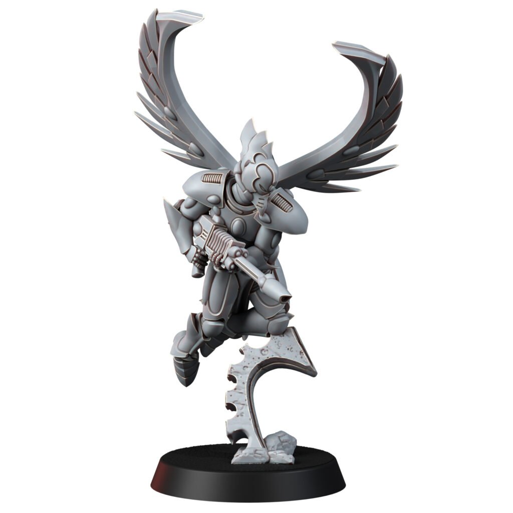 Eldar Falcon Squad, proxy miniature, 28mm heroic scale unpainted resin, view 3