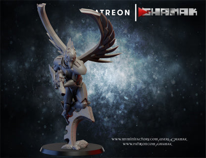 Eldar Falcon Squad, proxy miniature, 28mm heroic scale unpainted resin, view 4