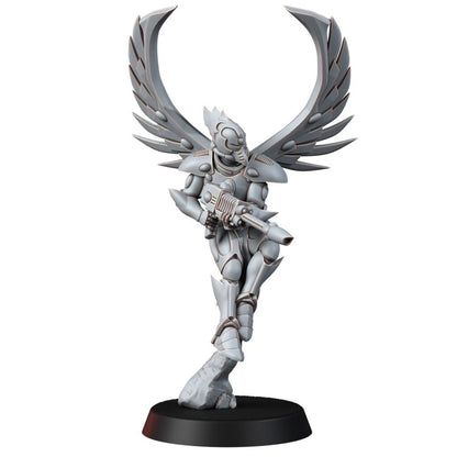 Eldar Falcon Squad, proxy miniature, 28mm heroic scale unpainted resin, view 5