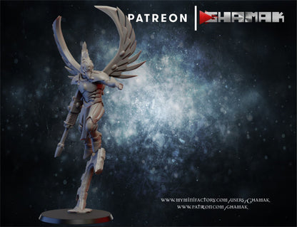 Eldar Falcon Squad, proxy miniature, 28mm heroic scale unpainted resin, view 8