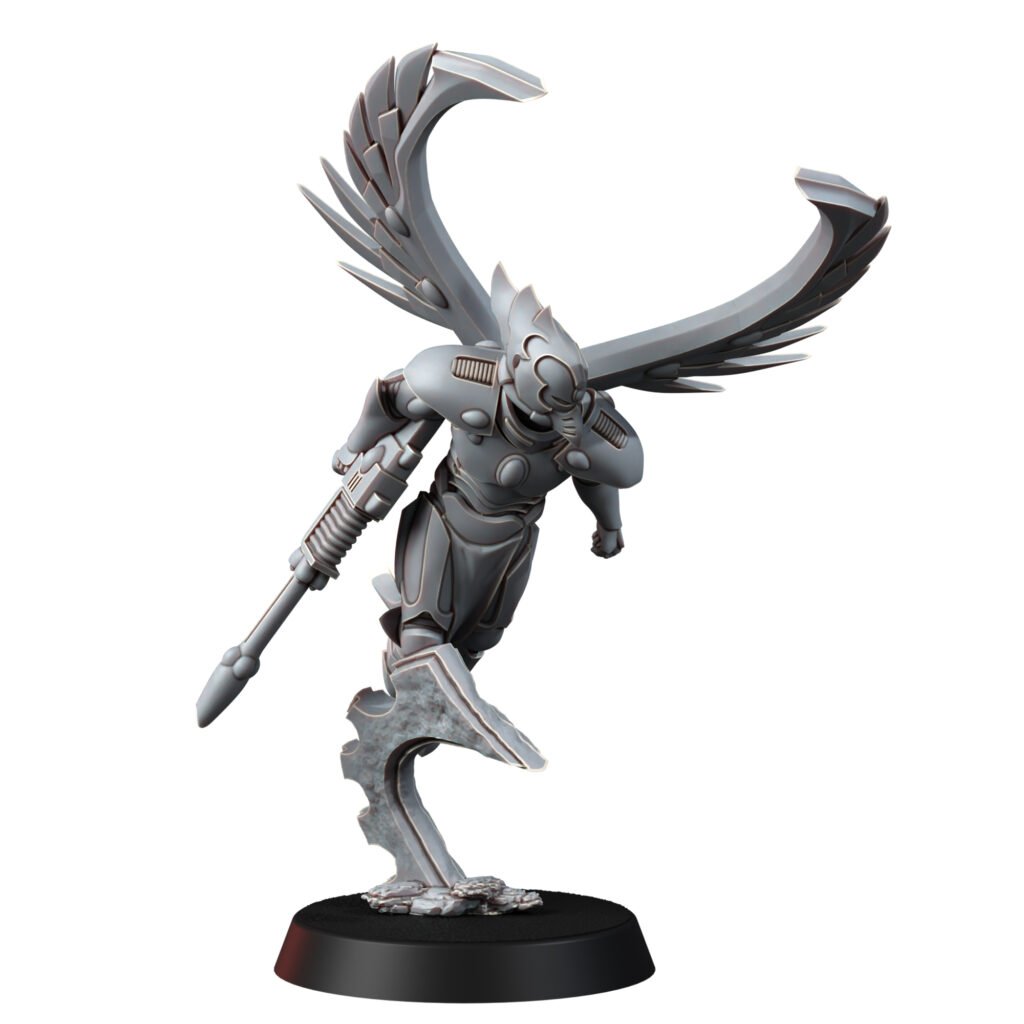 Eldar Falcon Squad, proxy miniature, 28mm heroic scale unpainted resin, view 9