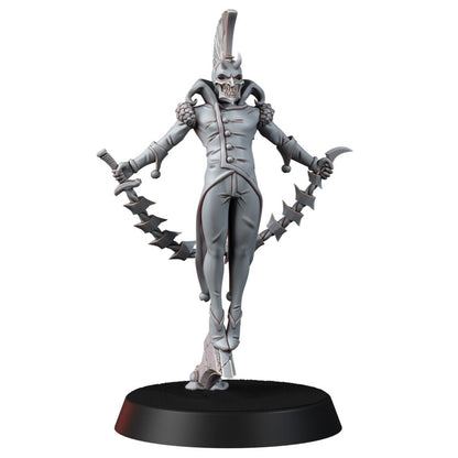 Eldar Harlequin Squad, proxy miniature, 28mm heroic scale unpainted resin, view 4