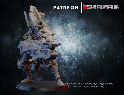 Eldar Reaper Squad, proxy miniature, 28mm heroic scale unpainted resin, view 4