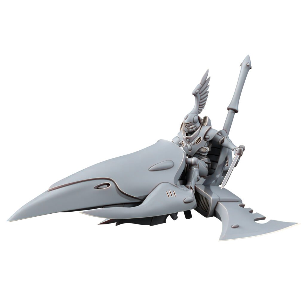 Eldar Rider Squadron, proxy miniature, 28mm heroic scale unpainted resin, view 4
