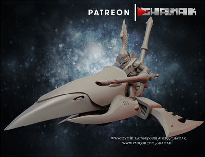Eldar Rider Squadron, proxy miniature, 28mm heroic scale unpainted resin, view 5