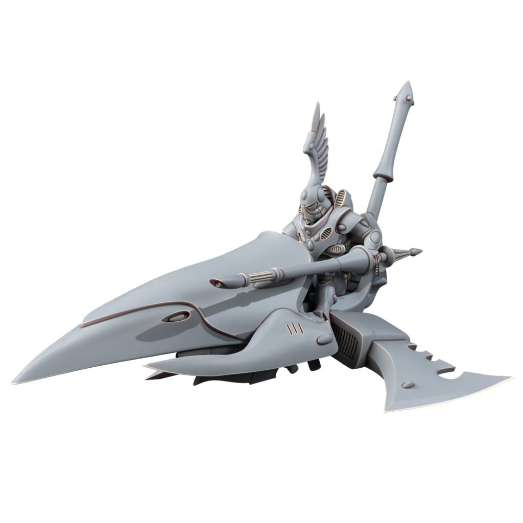 Eldar Rider Squadron, proxy miniature, 28mm heroic scale unpainted resin, view 6