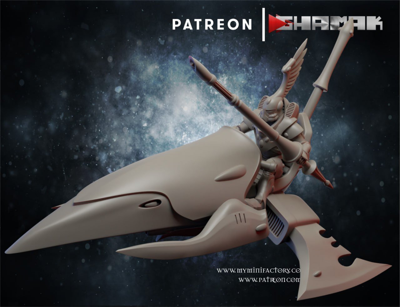 Eldar Rider Squadron, proxy miniature, 28mm heroic scale unpainted resin, view 7