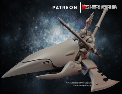Eldar Rider Squadron, proxy miniature, 28mm heroic scale unpainted resin, view 7