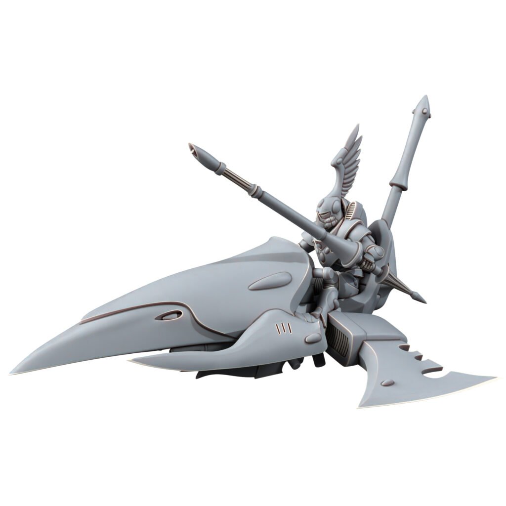 Eldar Rider Squadron, proxy miniature, 28mm heroic scale unpainted resin, view 8