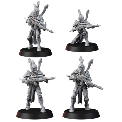 Eldar Space Elf Guardians Squad, proxy miniature, 28mm heroic scale unpainted resin