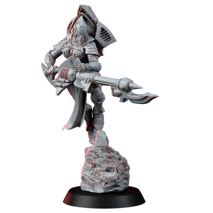 Eldar Spectre Squad, proxy miniature, 28mm heroic scale unpainted resin, view 3
