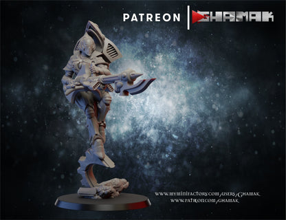Eldar Spectre Squad, proxy miniature, 28mm heroic scale unpainted resin, view 6