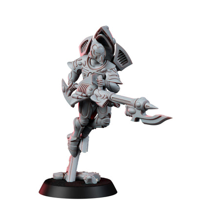 Eldar Spectre Squad, proxy miniature, 28mm heroic scale unpainted resin, view 7