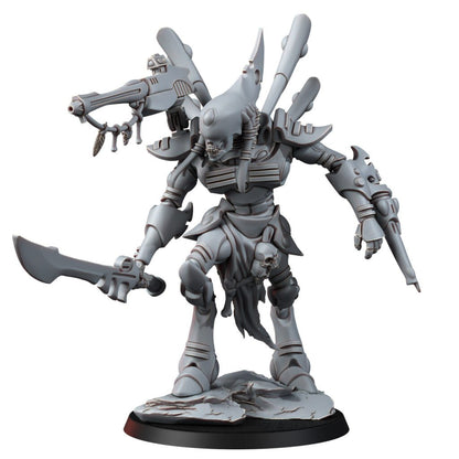 Eldar Wraith Lord, proxy miniature, character, 28mm heroic scale unpainted resin