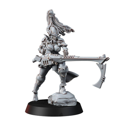 Eldar Wraith Mauganfa, proxy miniature, 28mm heroic scale unpainted resin