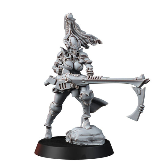Eldar Wraith Mauganfa, proxy miniature, 28mm heroic scale unpainted resin