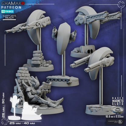 Eldar Aesh Kor Hosts, proxy miniature, 28mm heroic scale unpainted resin, view 2