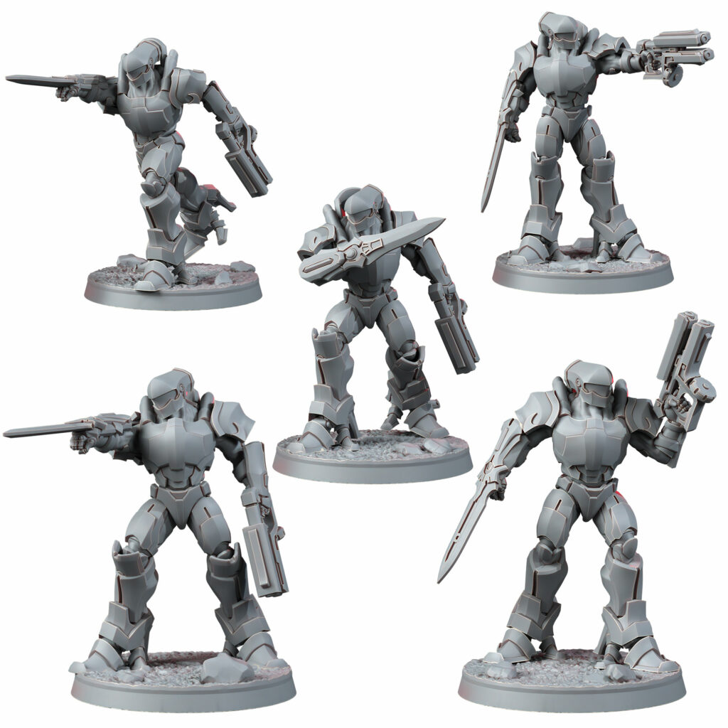 Eldar Deymar Korath, proxy miniature, 28mm heroic scale unpainted resin