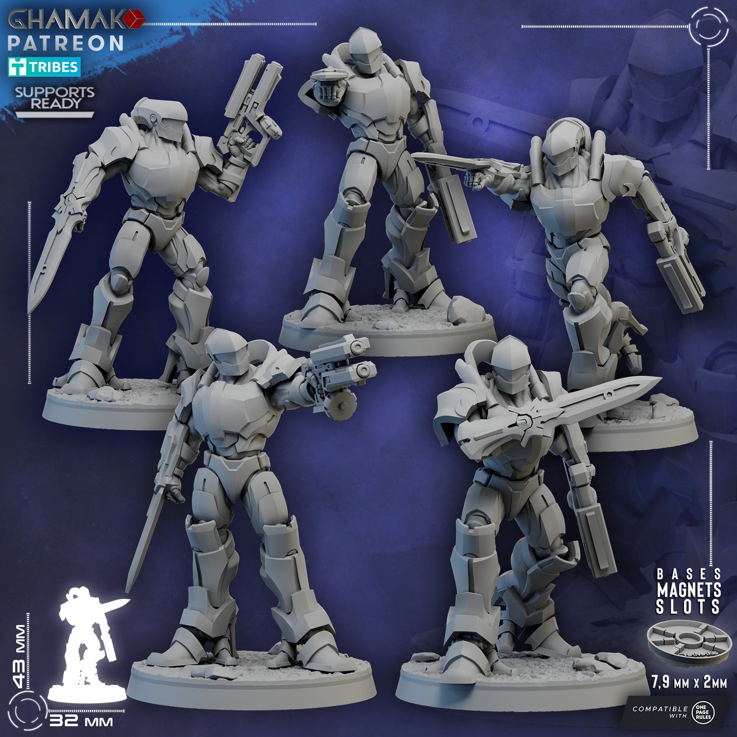 Eldar Deymar Korath, proxy miniature, 28mm heroic scale unpainted resin, view 6