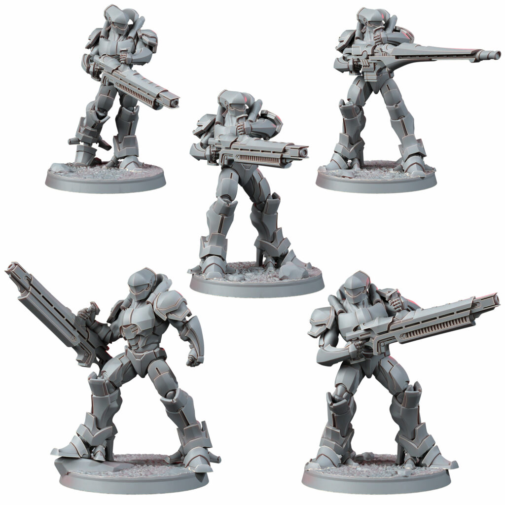 Eldar Deymar Korath An, proxy miniature, 28mm heroic scale unpainted resin