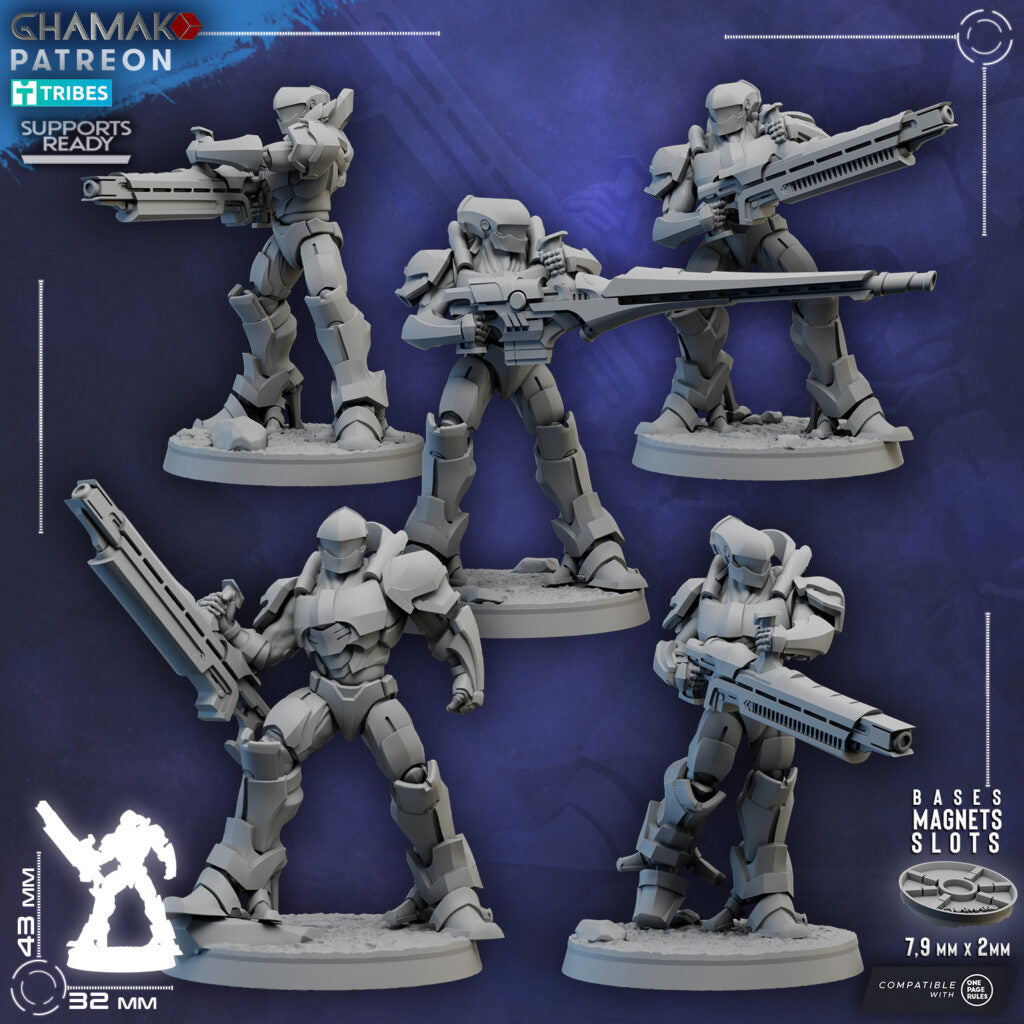 Eldar Deymar Korath An, proxy miniature, 28mm heroic scale unpainted resin, view 2