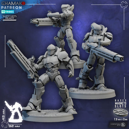 Eldar Deymar Korath An, proxy miniature, 28mm heroic scale unpainted resin, view 3