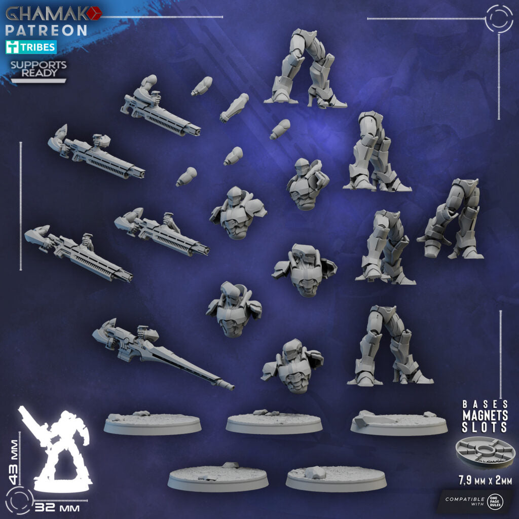 Eldar Deymar Korath An, proxy miniature, 28mm heroic scale unpainted resin, view 5