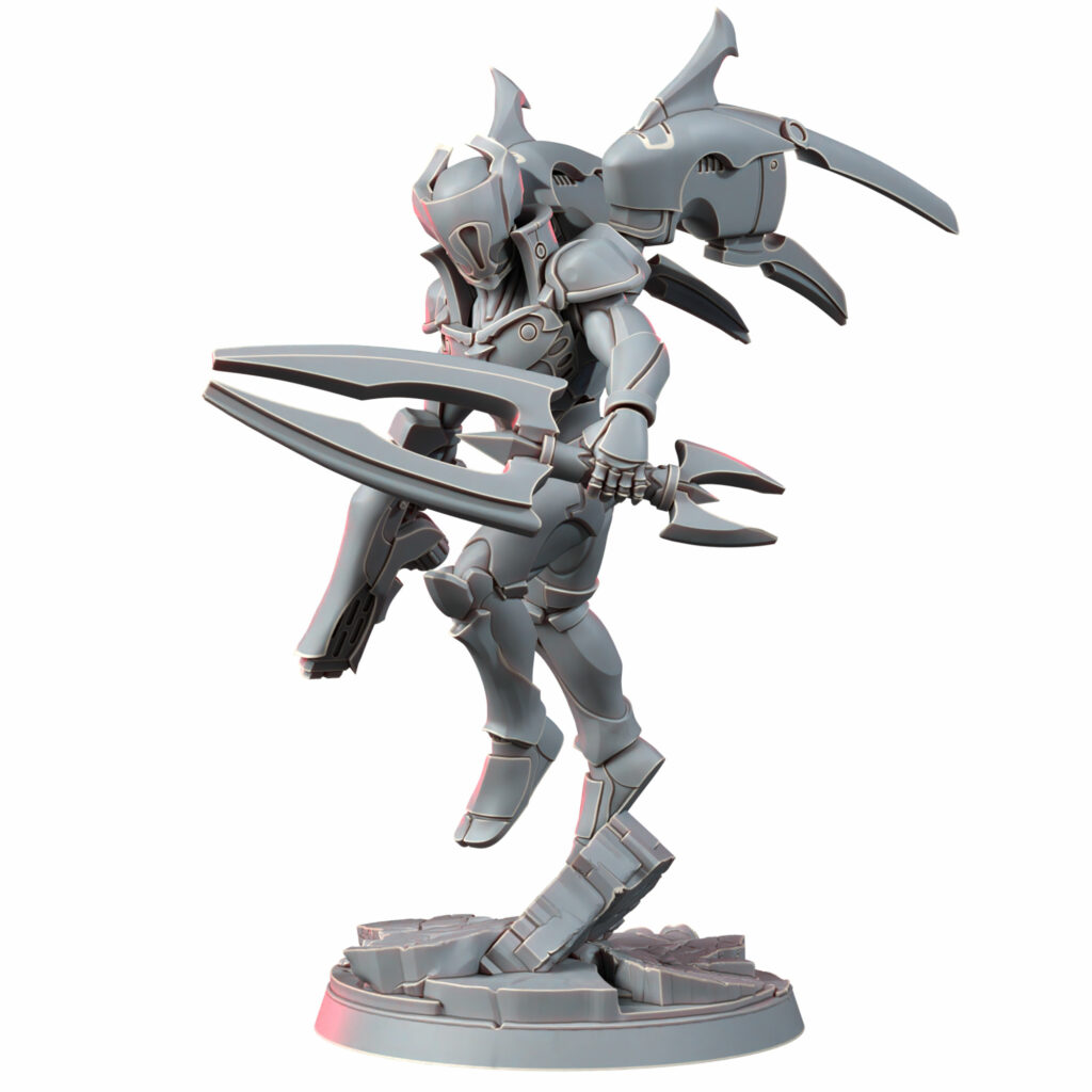 Eldar Deymar Quor Warden Of The Pulse, proxy miniature, character, 28mm heroic scale unpainted resin