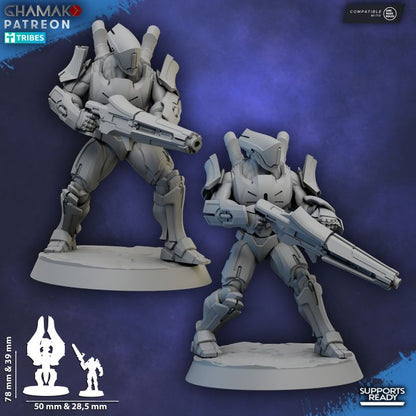 Eldar Kyther-Saiyth Aka The Luminarch Circles, proxy miniature, 28mm heroic scale unpainted resin, view 8