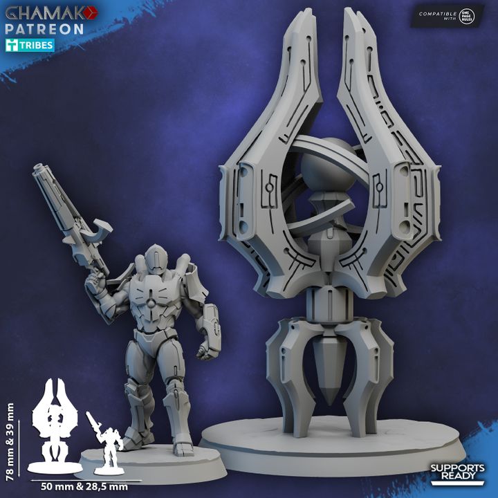 Eldar Kyther-Saiyth Aka The Luminarch Circles, proxy miniature, 28mm heroic scale unpainted resin, view 10