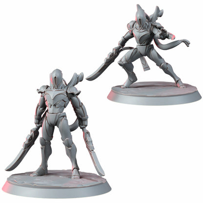 Eldar Lethr Kai Echo Of The Blade, proxy miniature, character, 28mm heroic scale unpainted resin